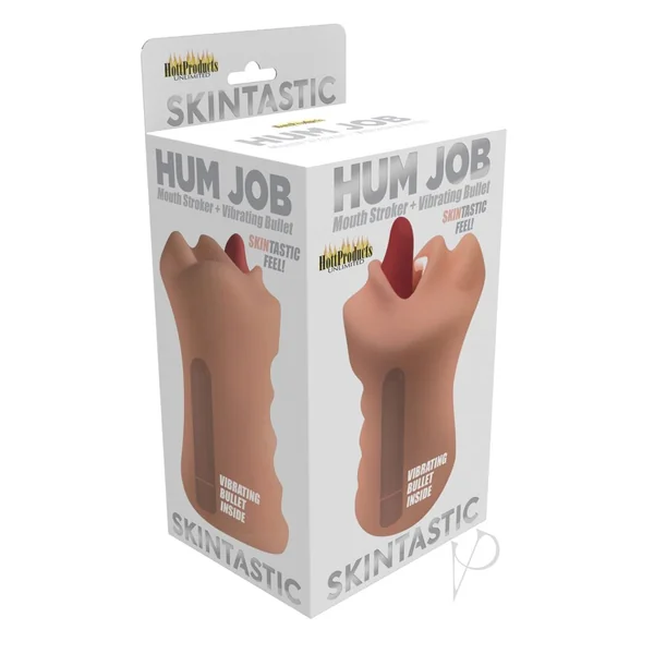 Skinsations Hum Job Vibrating Mouth Stroker - Vanilla