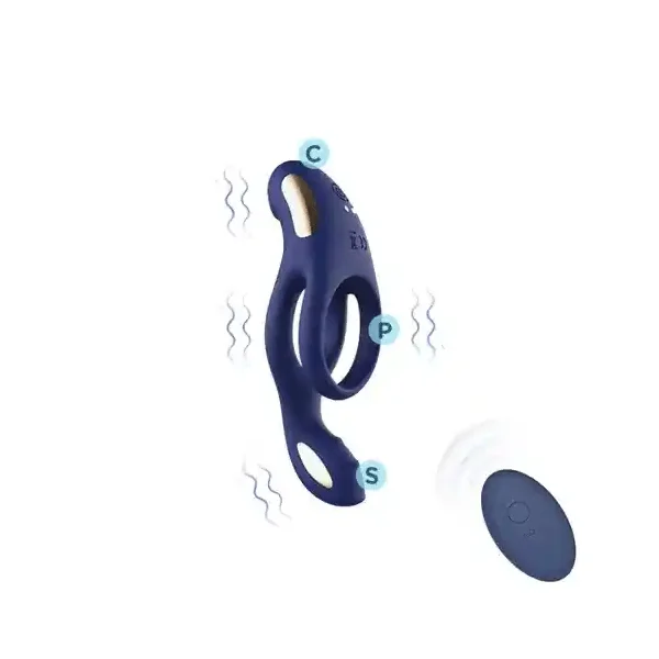 Skore Tremor – Dual Motor Vibrating Ring with Ball Strap