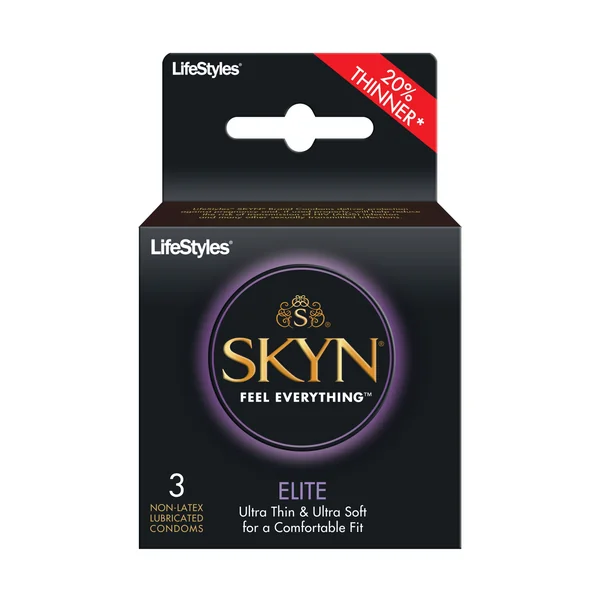 Skyn Elite Thin Non-Latex Polyisoprene Condoms - 3-Pack
