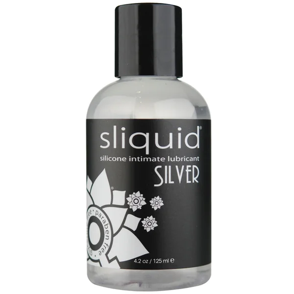 Sliquid Silver Silicone Lube Glycerine & Paraben Free - 4.2 oz Bottle