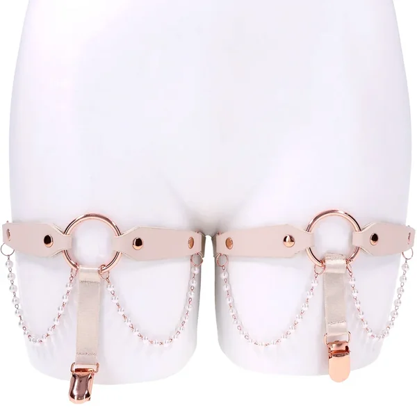 S&M Peaches ‘n CreaMe Pearl Garters