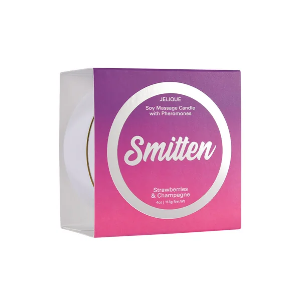 Smitten Pheromone Massage Candle Smitten Strawberry & Champagne 4 Oz/113 G