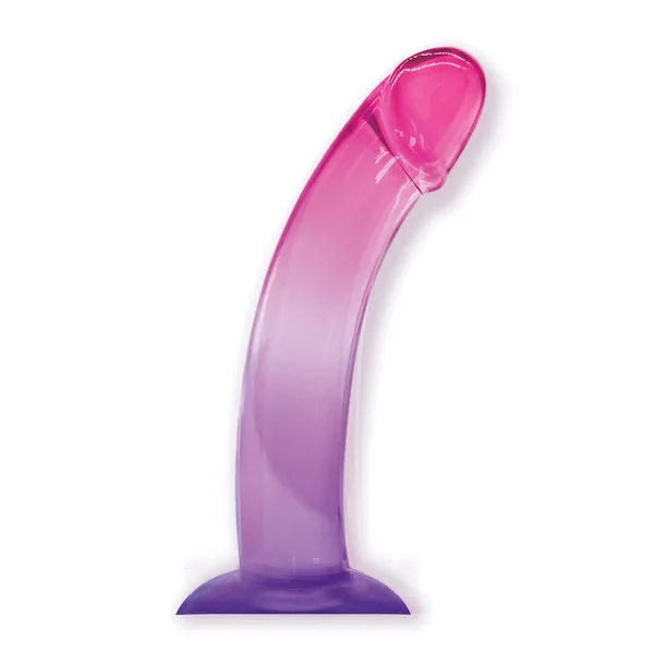 Smooth Jelly Gradient 8.25" Dildo (Purple & Pink)