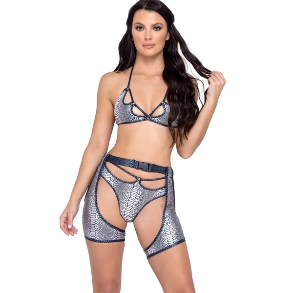 Snake Skin Short Chaps with Belt