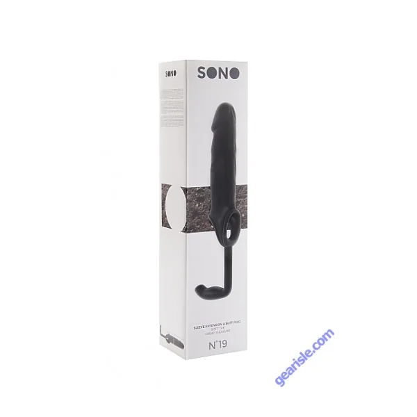 SONO No 19 Sleeve Extension Butt Plug Black