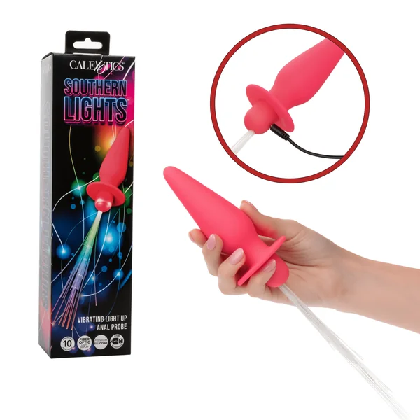 Southern Lights Vibe Anal Probe Rechargeable Multi-Speed Butt Vibrator – Pink