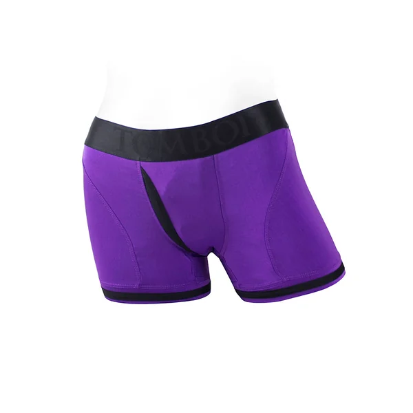 Spareparts Tomboii Nylon Boxer Briefs Harness Purple/black Size 4xl