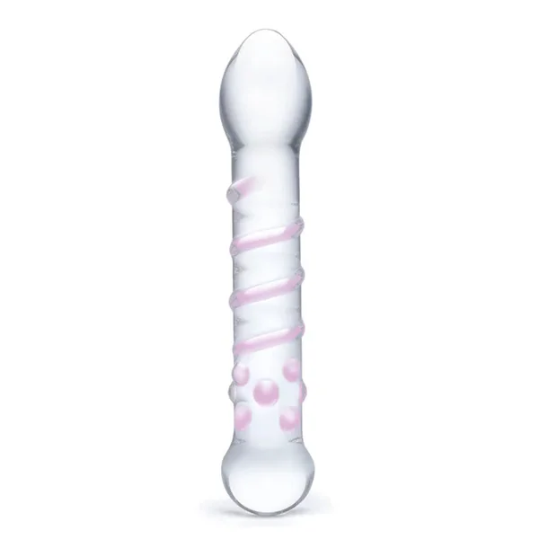 Spiral Staircase Full Tip 7.25" Glass Dildo