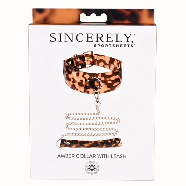 Sportsheet Sincerely Amber Collar and Leash