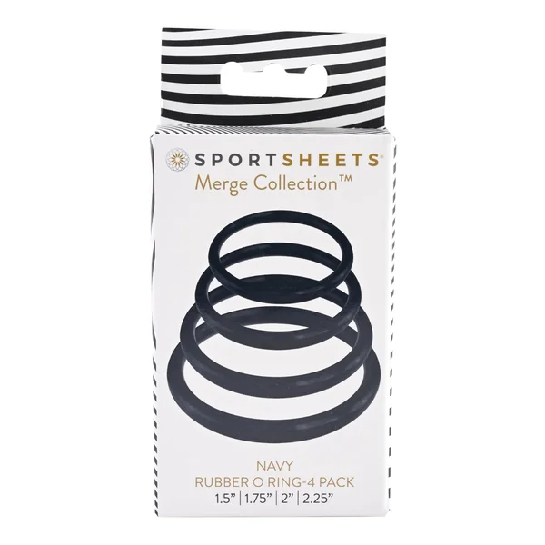 Sportsheets O Ring 4 Pack - Navy