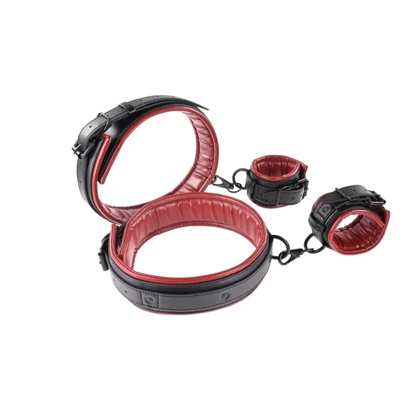 Sportsheets Saffron Red Thigh & Wrist Cuff Set