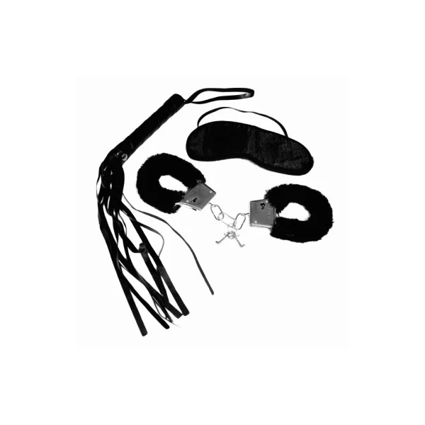 Sportsheets Sex & Mischief 3-Piece Intro to S&M Kit, Black