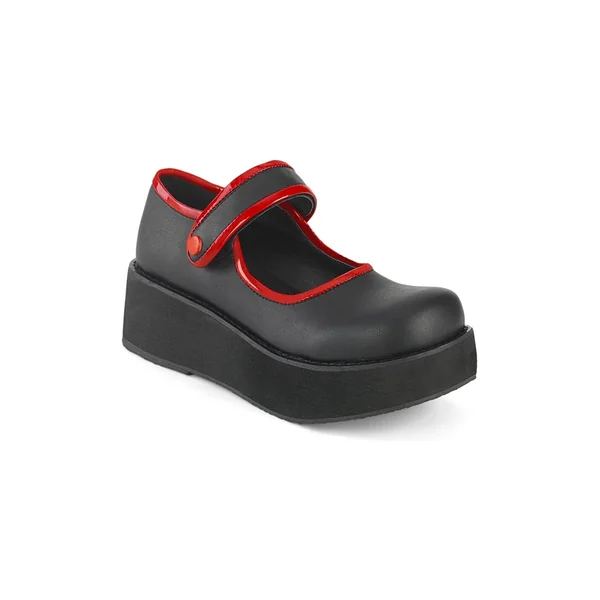 SPRITE-01 Black Vegan Leather Mary Janes