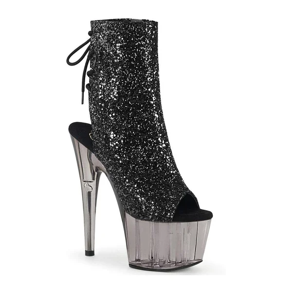 SS-ADORE-1018GT Exotic Boot | Black Glitter