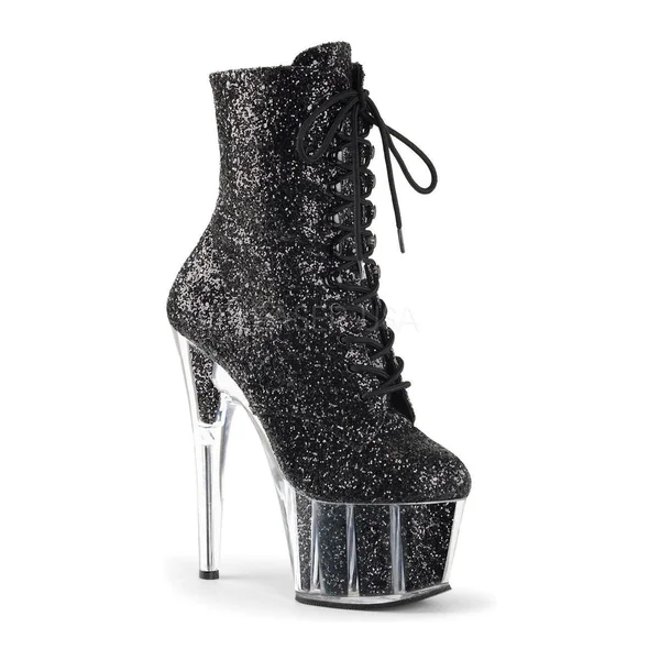 SS-ADORE-1020G Platform Boot | Black Glitter
