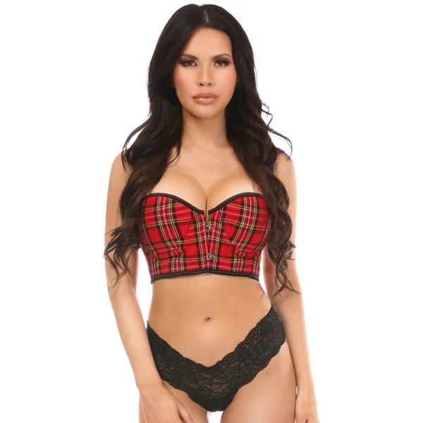 SS-Plaid Short Bustier