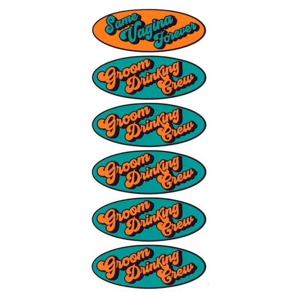 Stag Shop - Groom Drinking Crew Stickers