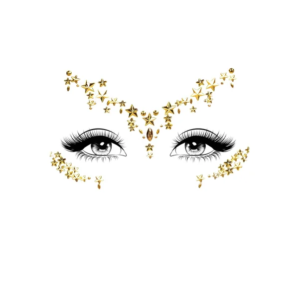Star Sign Face Jewels Sticker