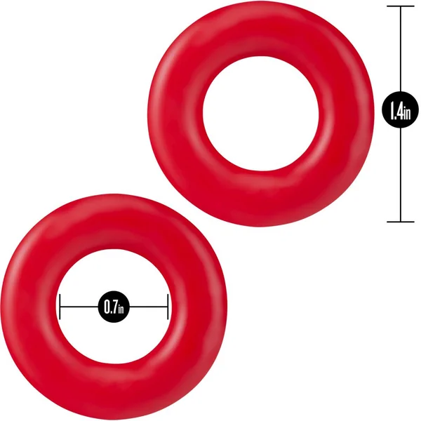 Stay Hard Donut Penis Rings Red