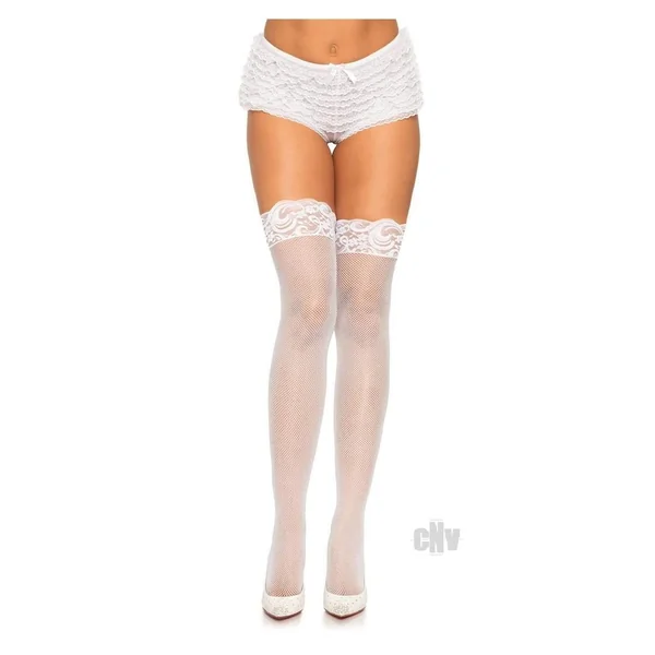 Stay Up Lace Micro Thigh High Os Wht