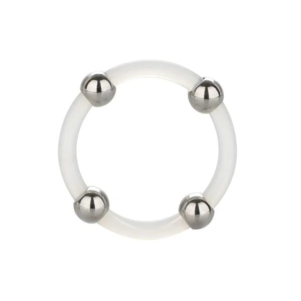 Steel Beaded Silicone Cock Ring