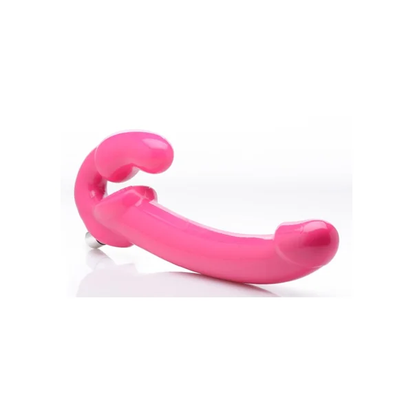 Strap U 7X Revolver Slim Vibrating Strapless Strap-On Dildo – Pink
