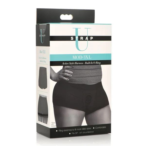 Strap U Mod Active Style Harness w/Built In O Ring - 3XL Black