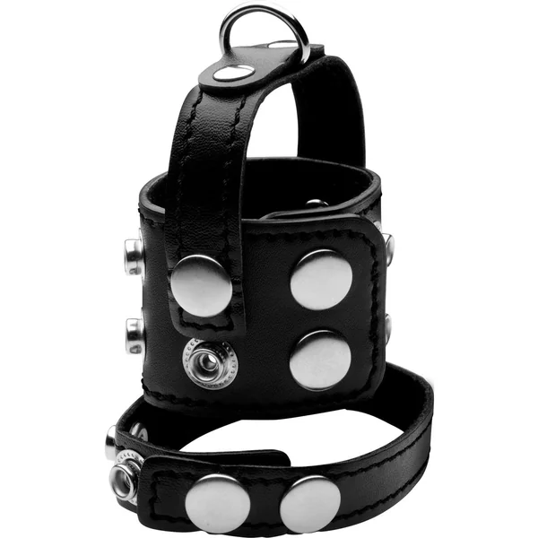 Strict Cock Strap And Ball Stretcher Black