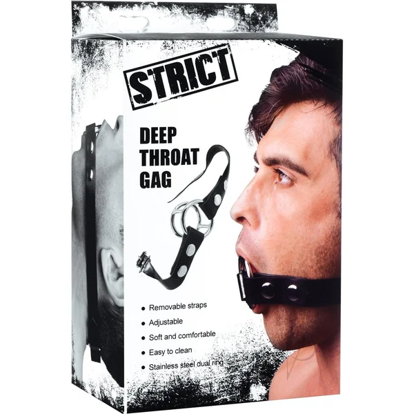 Strict Deep Throat Open Mouth Gag Black