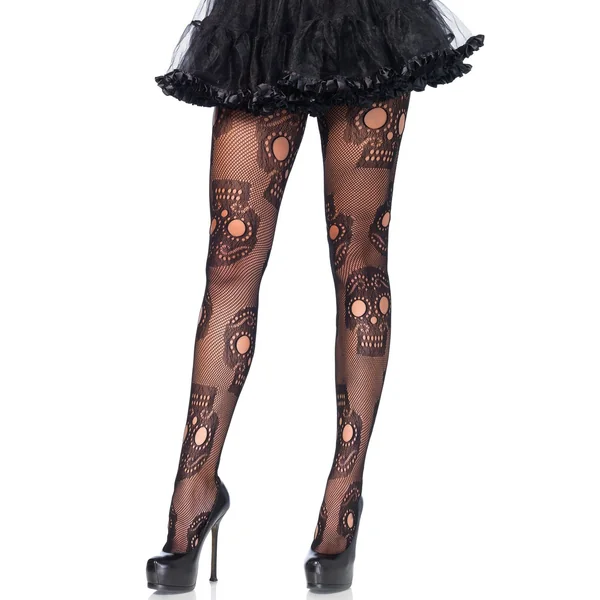 Sugar Skull Net Pantyhose