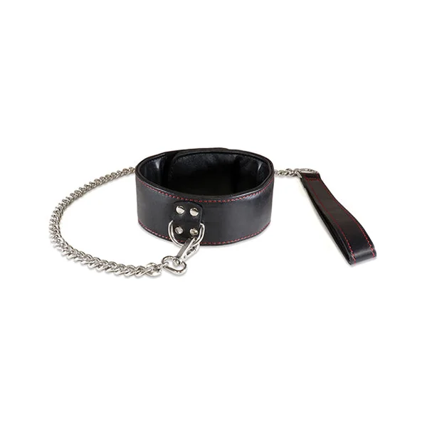 Sultra Lambskin 2" Collar w/24" Chain - Black