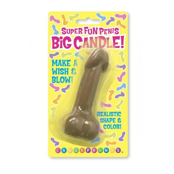 Super Fun Penis Big Candle Brown
