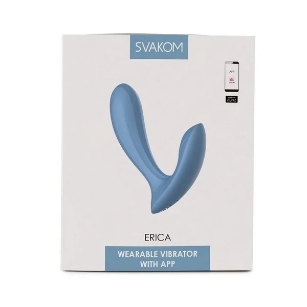 Svakom Erica Romantic Rose App Compatible Rechargeable Silicone Dual Stimulating Vibrator