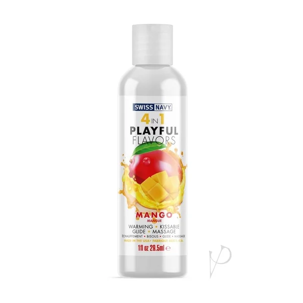 Swiss Navy 4 In 1 Flavored Lubricant 1oz - Mango