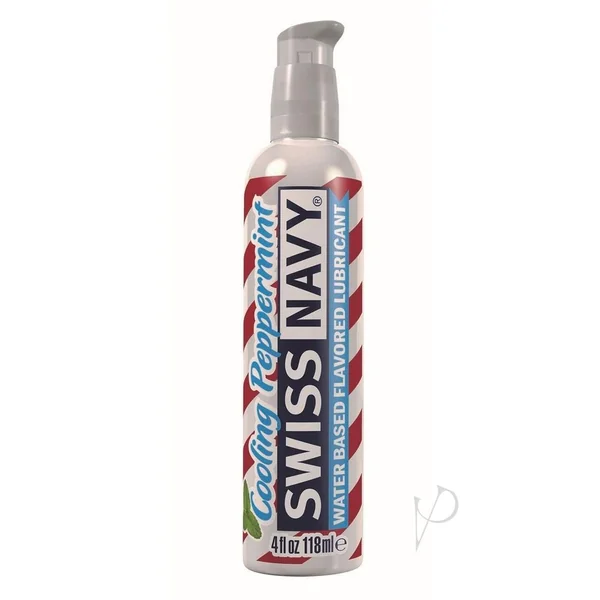 Swiss Navy Personal Flavored Lubricant Water-Based Lube Cooling Peppermint – 4oz