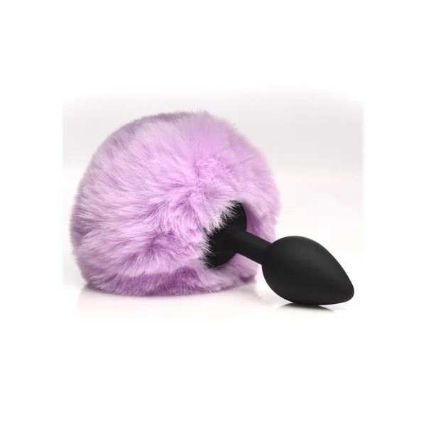 Tailz Fluffy Bunny Tail Silicone Plug – Purple