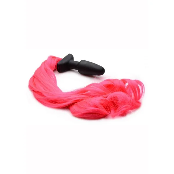 Tailz Pony Tail Silicone Anal Plug Hot Pink