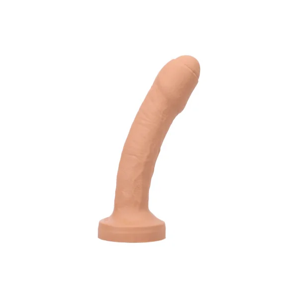 Tantus Uncut #2 O2 Dual Density Dildo, 6.4 Inch Insertable, 1.6 Inch Max Width, Honey