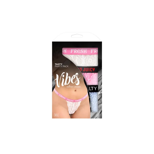 Tasty Vibes Laces Thong Panty 3 Pack