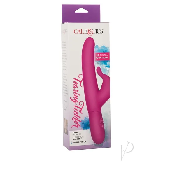 Teasing Tickler Silicone Rabbit Vibrator - Pink