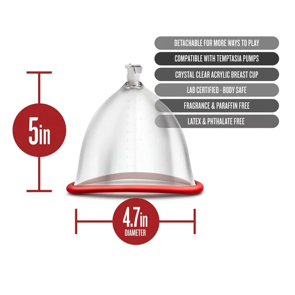 Temptasia Breast Pump Cup Clear