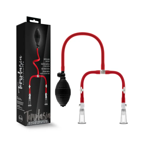 Temptasia Nipple Suckers Squeeze Pump Red