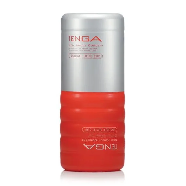 TENGA Double Hole Cup Male Stroker – Vaginal Anal Silicone Masturbator