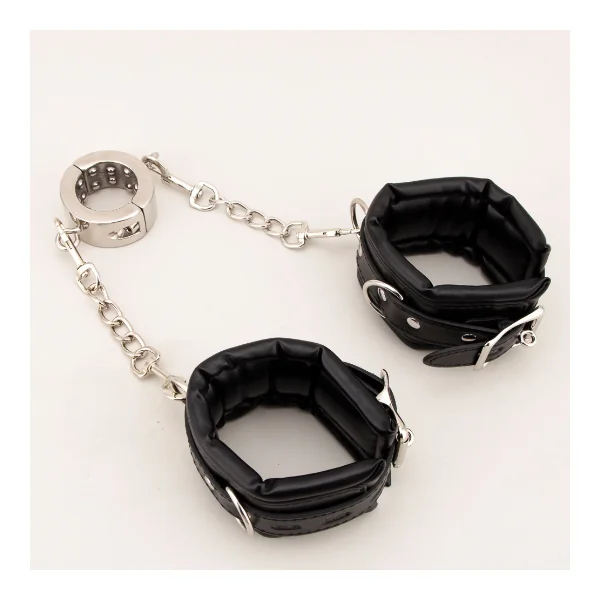 Testicular Clamp Stainless Steel Ball Stretcher With Shackles or Handcuffs BDSM Ball Stretching