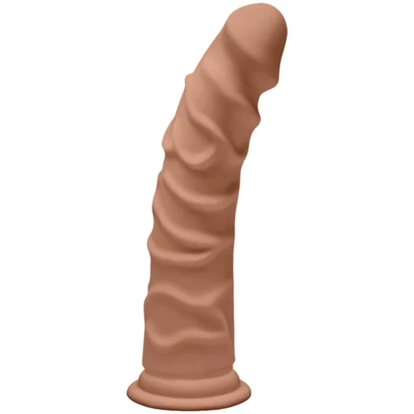 The D Ragin' D Dual Density Ultraskyn Dildo Brown 8 Inch