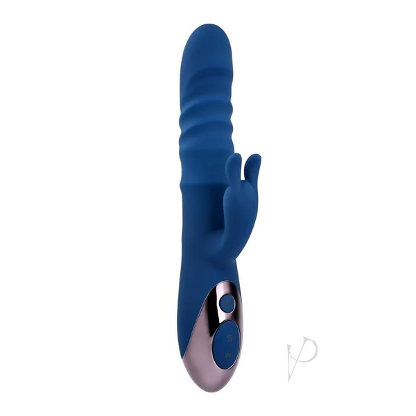 The Ringer Waterproof Rechargeable G-spot Clit Stimulator Silicone Thrusting Rabbit Vibrator