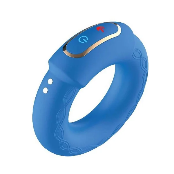 The Royale Heat-Up Cockpower Silicone Rechargeable Cock Ring – Blue