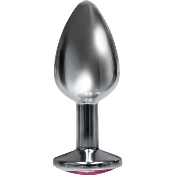 The Silver Starter Bejewled Anal Plug For First Timers Pink 2.8 Inch