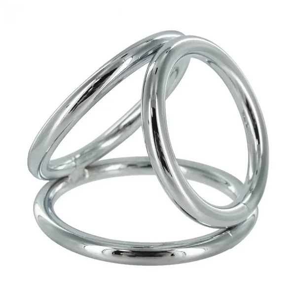 The Triad Chamber Metal Cock and Ball Ring CBT Toy - Medium