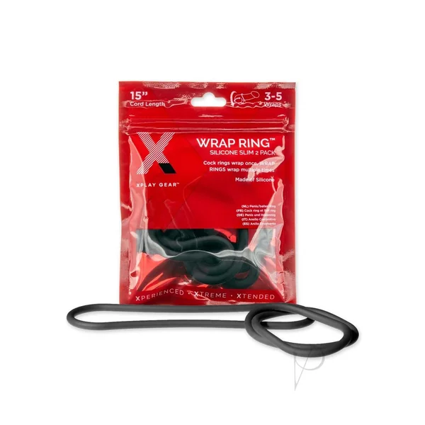 The Xplay Wrap Ring Silicone Slim 15in (2 pack) - Black